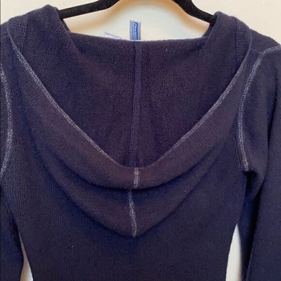Top shop Smudge Navy Hooded Sweater - Picture 6 of 15